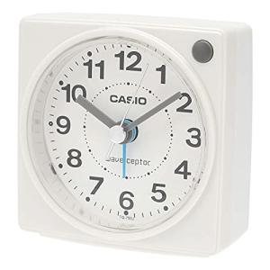 CASIO(カシオ) 目覚まし時計 電波時計 置き時計 ホワイト 白 アナログ 卓上時計 小型 ライト TQ-750J-7JF