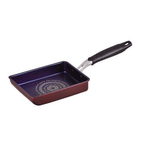 パール金属 卵焼き フライパン 13×18cm IH対応 玉子焼き器 ライズ ブルーダイヤモンドコー...