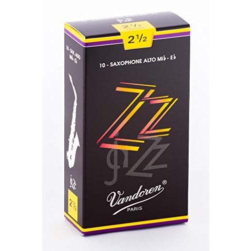 バンドーレン アルトサクソフォンリード ズィーズィー(ZZ) 硬さ:2-1/2 (10枚入)