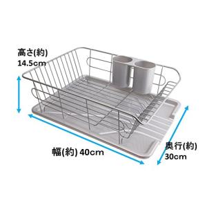 パール金属 食器 水切り かご 水が流れる ト...の詳細画像2