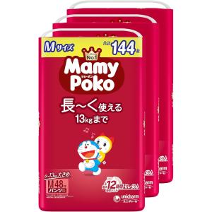 Mamy Poko おむつ 22kgまで 9パック　324枚 マミーポコパンツ M ドラえもん 6kg〜13kg 紙おむつ パンツ ( 74枚×3個