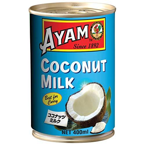 AYAM(アヤム) ココナッツミルク 400ml (添加物不使用 ハラル認証取得) ココナッツ 1 ...