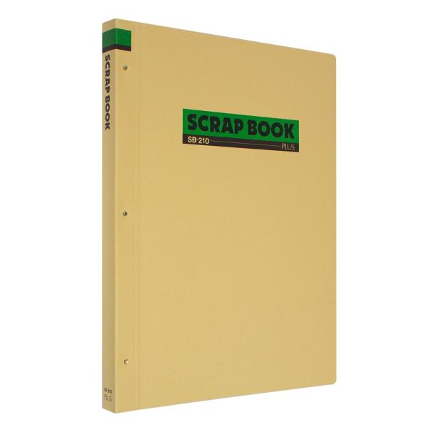 プラス スクラップブック (両面クラフト紙表紙) 中紙30枚 B4縦 SB-210 33-243