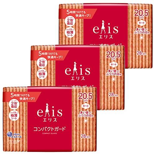 エリス コンパクトガード 羽つき 20.5cm(多い昼~ふつうの日用)84枚(28枚×3パック)【ま...