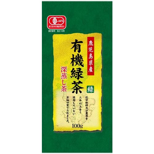 小野園 鹿児島県産 有機緑茶 緑印 100g
