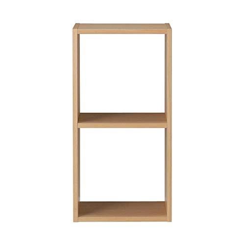 無印良品 スタッキングシェルフ・2段・オーク材 幅42×奥行28.5×高さ81.5cm 372631...