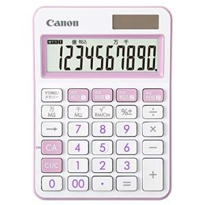 Canon カラフル電卓 抗菌仕様 LS-105WUC ラベンダー （10桁/ミニ卓上サイズ/W税機能搭載）LS-105W