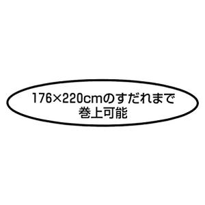二村製簾 簾 巻き上げ器 ブラウン 176×2...の詳細画像2
