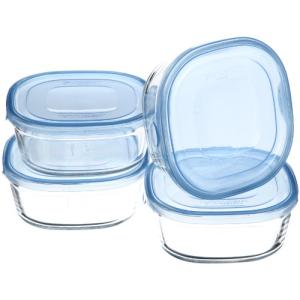 iwaki イワキ　耐熱ガラス　保存容器　パック&レンジ　8個セット Amazon｜IWAKI/イワキ パック＆レンジ 耐熱ガラス保存容器 8個