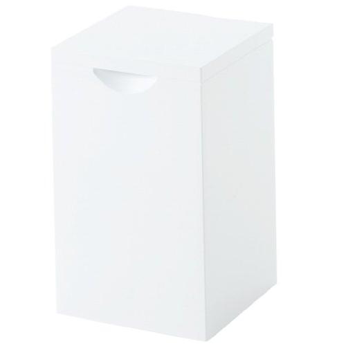 マーナ (MARNA) スクエアトイレポット (ふた付き / ホワイト) 蓋付き ゴミ箱 内ケース付...