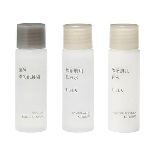 MUJI 無印良品 敏感肌用お試しセット 発酵導入化粧液/敏感肌用化粧水/乳液 しっとり 20mL×...