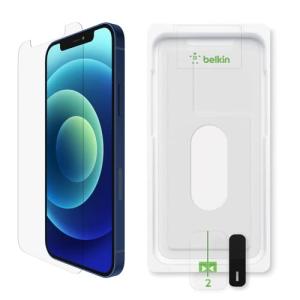 Belkin iPhone 12 / 12 Pro 用 保護ガラスフィルム 強化ガラス 抗菌 簡単取付キット付き OVA021zz-A｜otogizakka