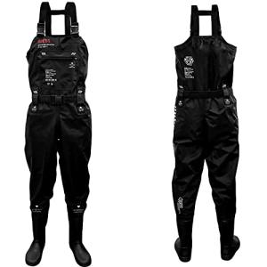 阪神素地 サロペット前ファスナー付き (ツートン)ブラックLLL. RA-53