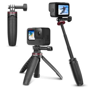 ULANZI 自撮り棒 アクションカメラアクセサリー セルカ棒 スマホ 三脚 3段伸縮 用三脚スタンドDJI OSMO ACTION/OSMO