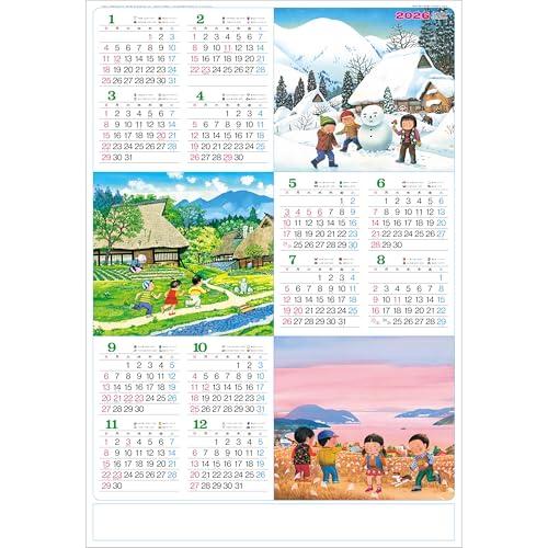 トーダン 2026年 年間カレンダー 年表 想いでの古里 75 x 51.5cm TD-81