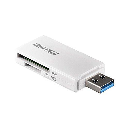 BUFFALO USB3.0 microSD/SDカード専用カードリーダー ホワイト BSCR27U...