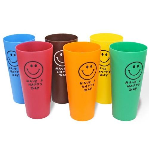 Smile スマイル カップ ６色 セット Cups (ブルー／レッド／ブラウン／オレンジ／イエロー...