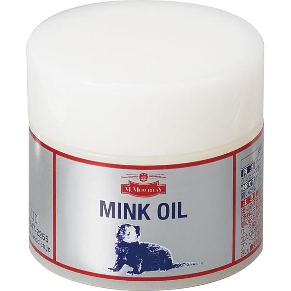 [M.モゥブレィ] ミンクオイル 40ml 革の保湿 柔軟 防水力 ワークブーツ アウトドアシューズ...