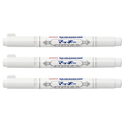 ゼブラ 油性ペン マッキーペイントマーカー極細 白 3色セット YYTS20-AZ-W3
