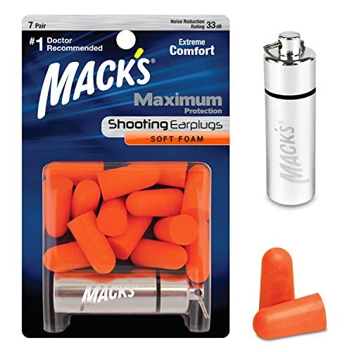 MACK'S 猟銃用 耳栓 Maximum Protection 7ペア 容器付 オレンジ 33dB...