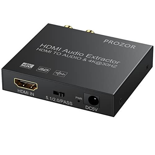 PROZOR HDMI 音声分離器 最大4K@30Hz対応 SPDIF RCA 音声出力 オーディオ...