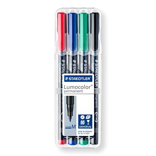 ステッドラー 油性ペン ルモカラー 細書き 4色 317 WP4