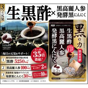 栄養補助食品　にんにく　生黒酢黒高麗人参発酵黒　31日分