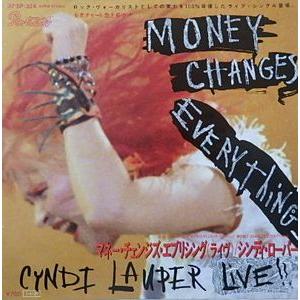 シンディ・ローパー　マネー・チェンジズ・エブリシング（ライヴ）中古洋楽EPレコード