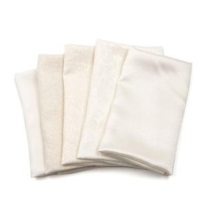 はぎれ シルク 訳あり 白生地 5枚セット 35cm×50cm