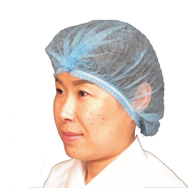 不織布 使い捨て ヘアキャップ ブルー フリーサイズ 2000枚 ジャバキャップI型(青)