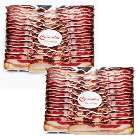 ベーコン キュルノンチュエ01 豚バラ肉燻製 スライス 約135g×2パック 産地直送品 パンチェッ...