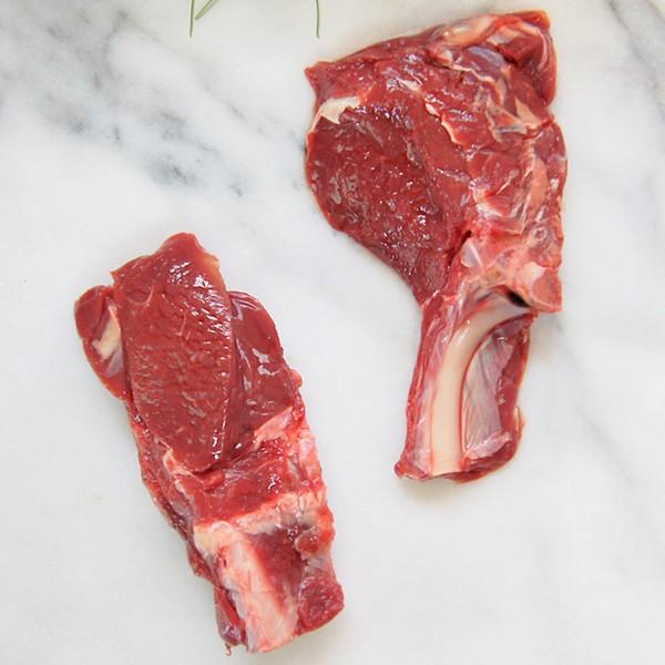 鹿の骨付き 背肉 ステーキ用 約150ｇ（２枚入り）