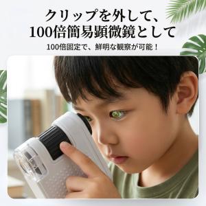 ミニ顕微鏡 100倍拡大レンズ ルーペ マクロ...の詳細画像2