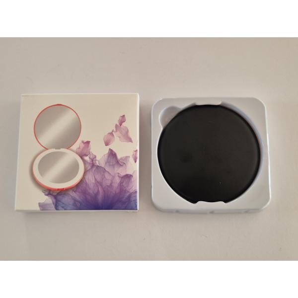 【メーカー動画あり・新品電池２個】【ブラック限定】LED女優ミラー 10倍/等倍 拡大鏡 [軽量80...