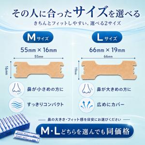 150枚 鼻腔拡張テープ 【MサイズLサイズ ...の詳細画像5