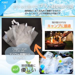 5枚 ロックキャップ式 スタンドスパウトパウチ...の詳細画像3