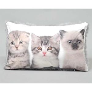 ファークッション 3CAT×グレーファー 猫 ネコ キャット