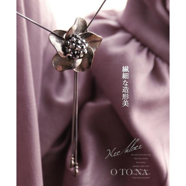 シルバー 繊細な造形美 ネックレス OTONA 40代 50代 60代
