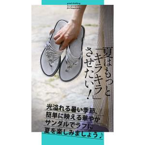 サンダル レディース シルバー 可愛い かっこ...の詳細画像1