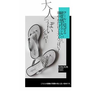 サンダル レディース シルバー 可愛い かっこ...の詳細画像5