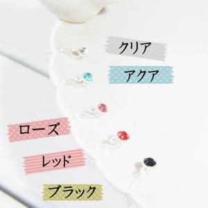 ストーン付き樹脂ノンホールピアス カン付きパー...の詳細画像4