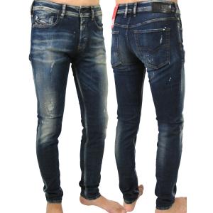 DIESEL ディーゼル スリムスキニー 「超」ストレッチ ダメージ、リペア、 ペイントのフル加工 ジーンズ SLEENKER-X RR97L 再入荷しました！