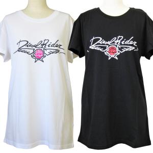 ディーゼル レディース プリントTシャツ Diesel Rider T-SULLY-RIDER 00SYVB シンプルで合わせやすいＴシャツ