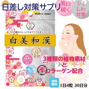 和漢のめぐみ 白美和漢 肌荒れ 紫外線ケア シミ 肌トラブル 老廃物 糖化対策 ハトムギ コラーゲン 桜の花 イザヨイバラ 30日分