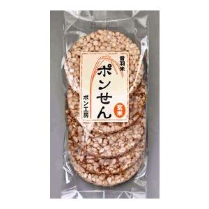 無農薬・ＪＡＳ有機米音羽米　＜味付けなし＞玄米ぽんせんべい　5枚入×15袋