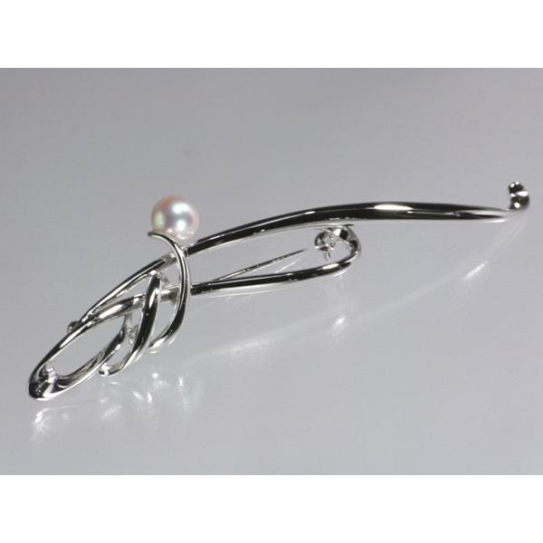 パール【OTOWA PEARL】 ブローチ 7.8mm あこや真珠 SV