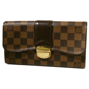 音羽屋■ ルイヴィトン LOUIS VUITTON ポルトフォイユ システィナ N61747 ダミエ エベヌ 長財布｜otowaya78