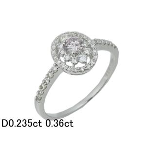 大粒！4ct ダイヤモンド Very good K18 WG 6本爪 リング 鑑定書付 18金