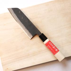 菜切り包丁（文化型） 安来鋼（青紙） 刃渡り165mm 両刃（左右兼用） 職人手作り｜otsukihamono