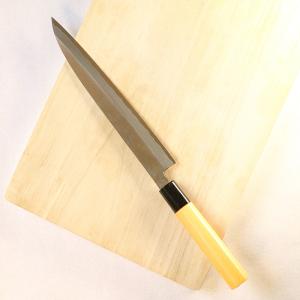 刺身包丁 安来鋼（青紙） 刃渡り210mm 片刃（右利き用） 職人手作り｜otsukihamono